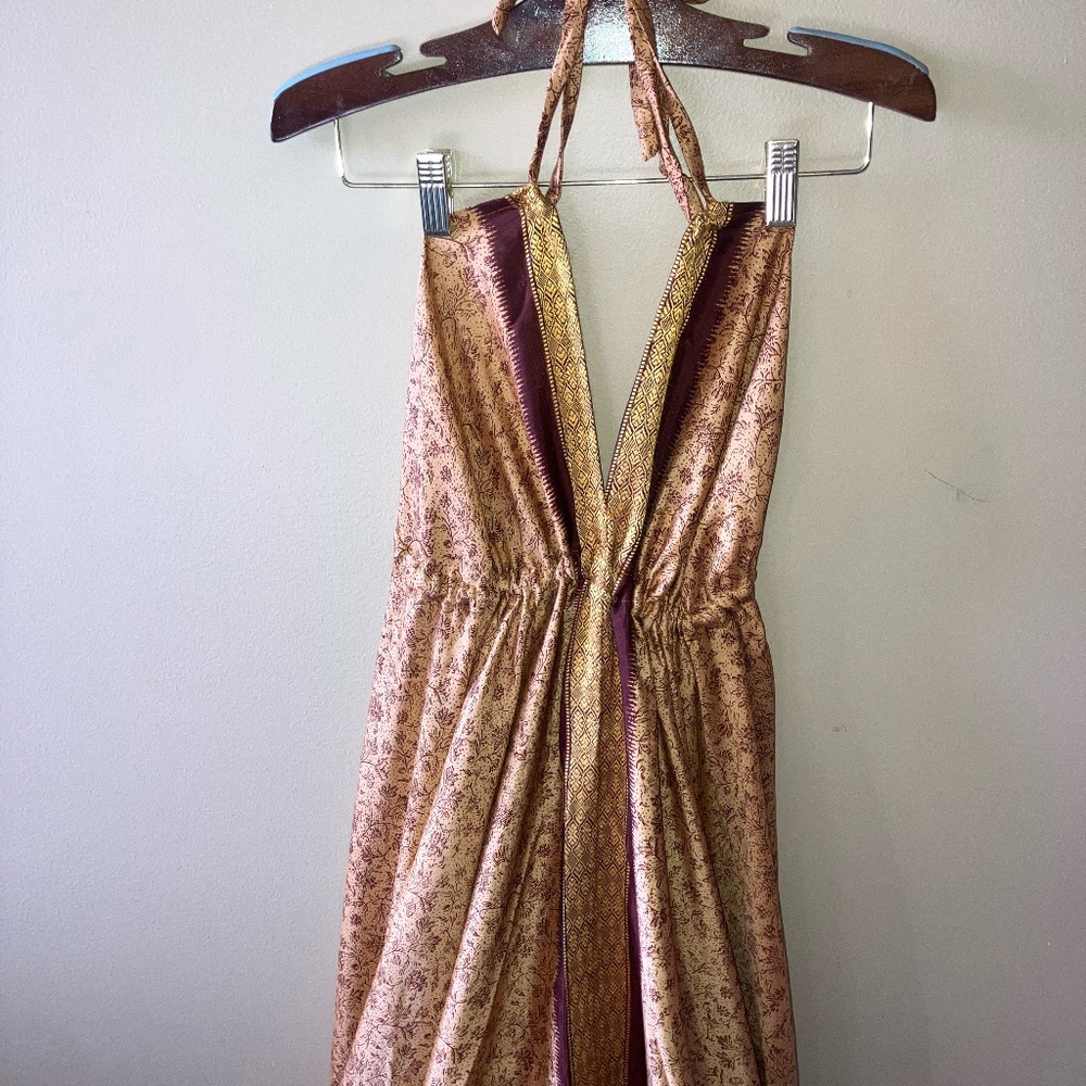 Silk Bohemian Maxi Wrap Dress
